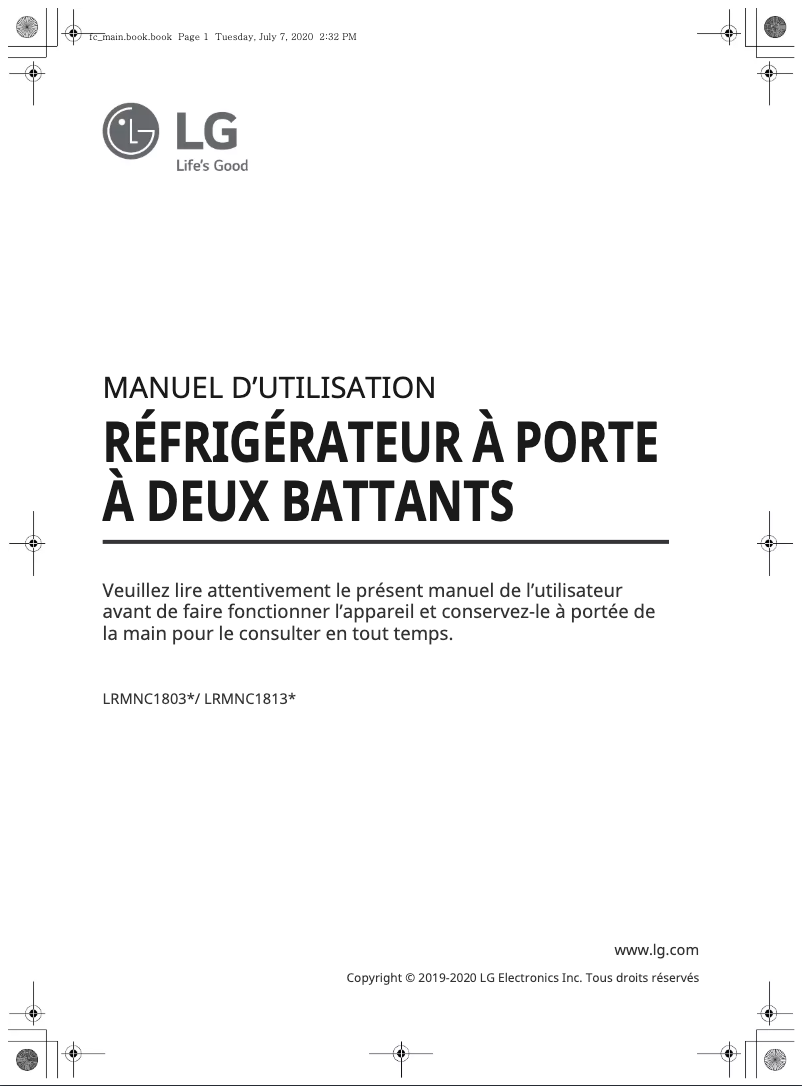 Página 1 del manual Manual de usuario LG LRMNC1813S