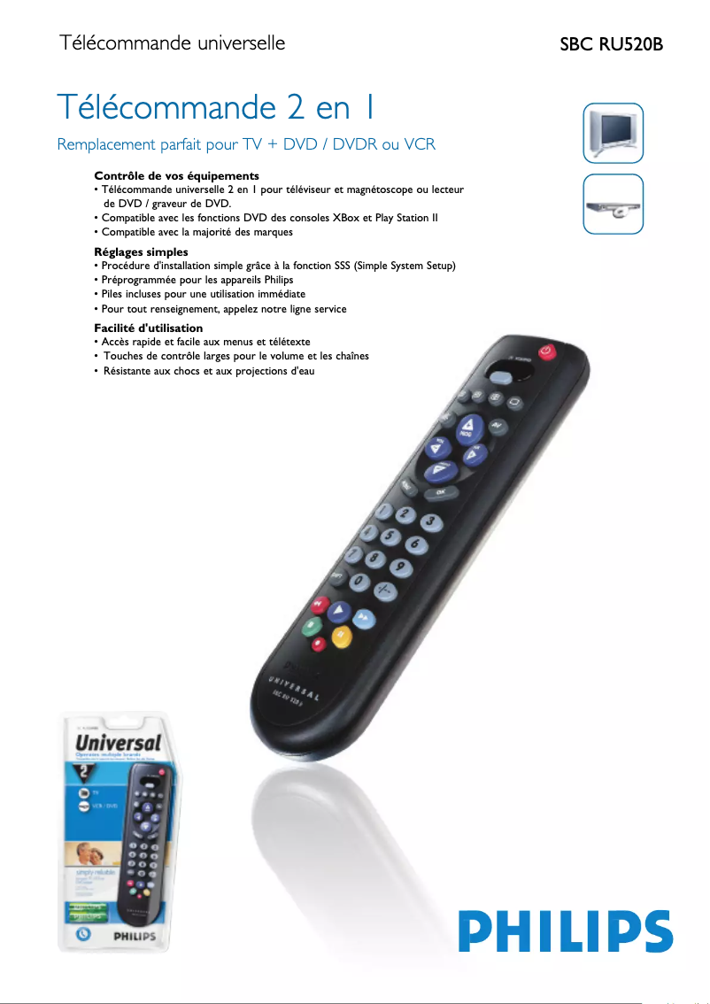 Image de la première page du manuel de l'appareil SBC RU 520