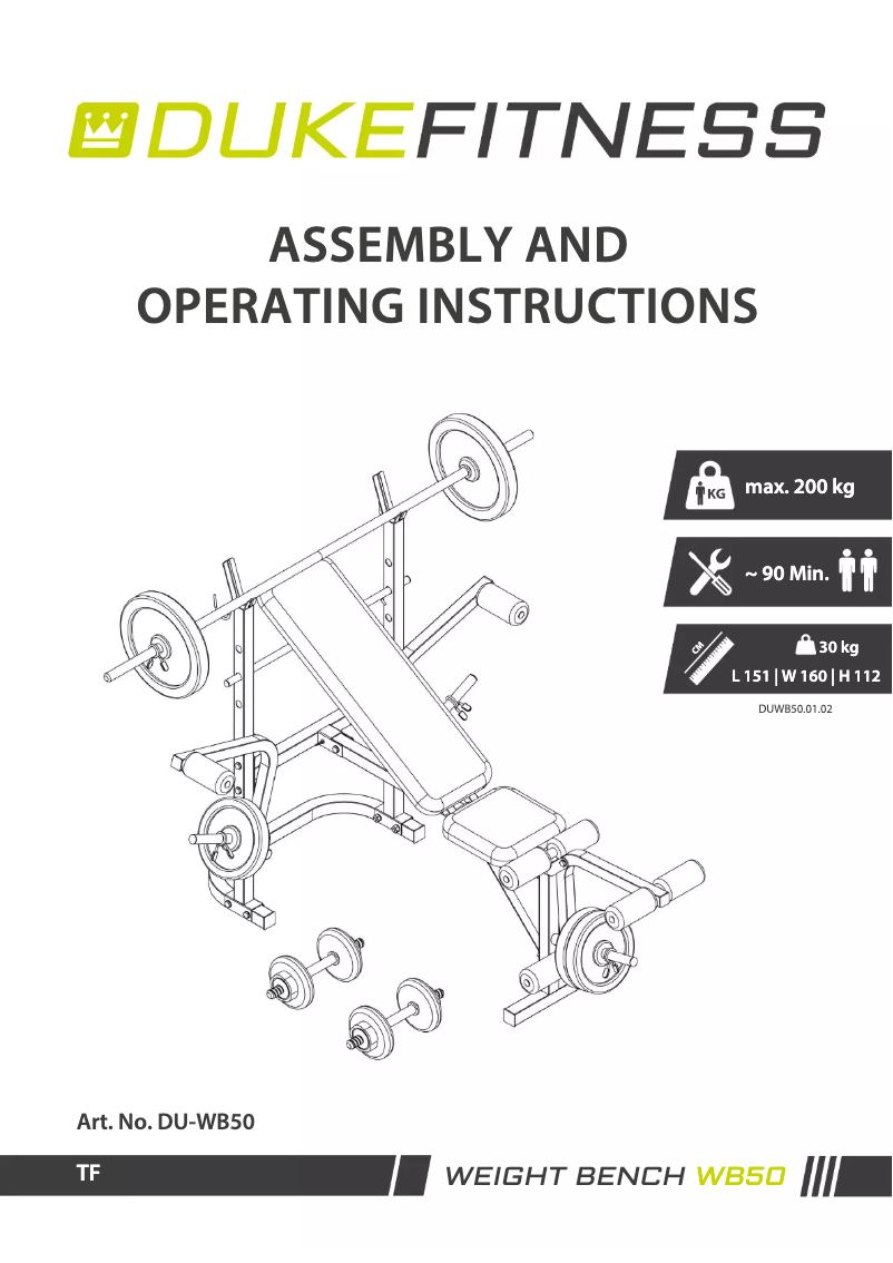 Image de la première page du manuel de l'appareil WB50