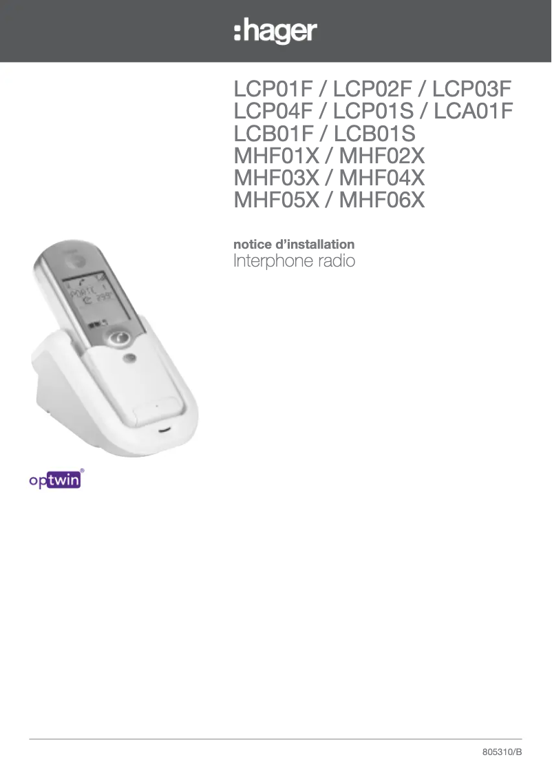 Image de la première page du manuel de l'appareil LCB01S