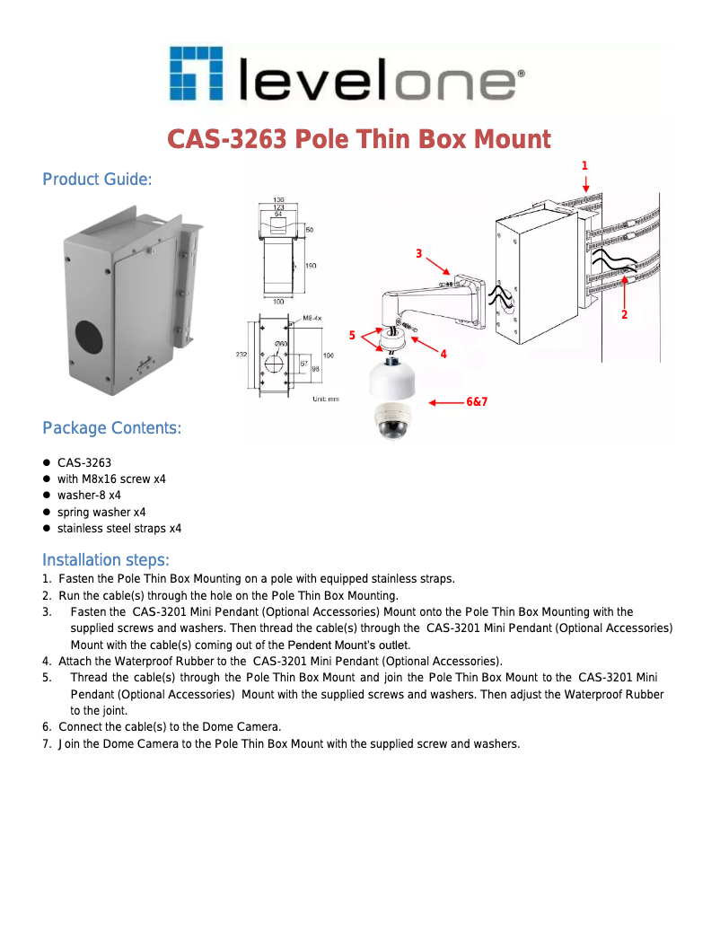 Page n°1 - Manuel utilisateur LevelOne CAS-3263