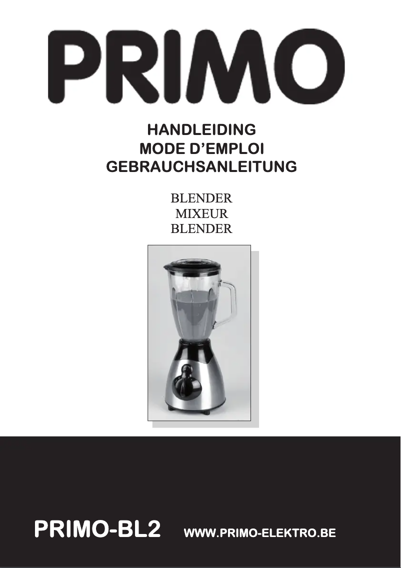 Page 1 de la notice Manuel utilisateur Primo BL2
