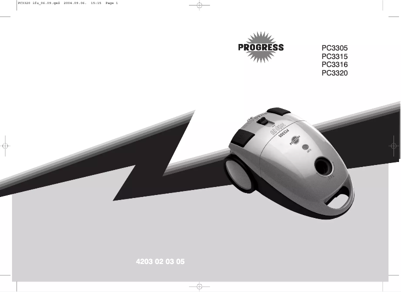 Page 1 de la notice Manuel utilisateur Progress PC3315