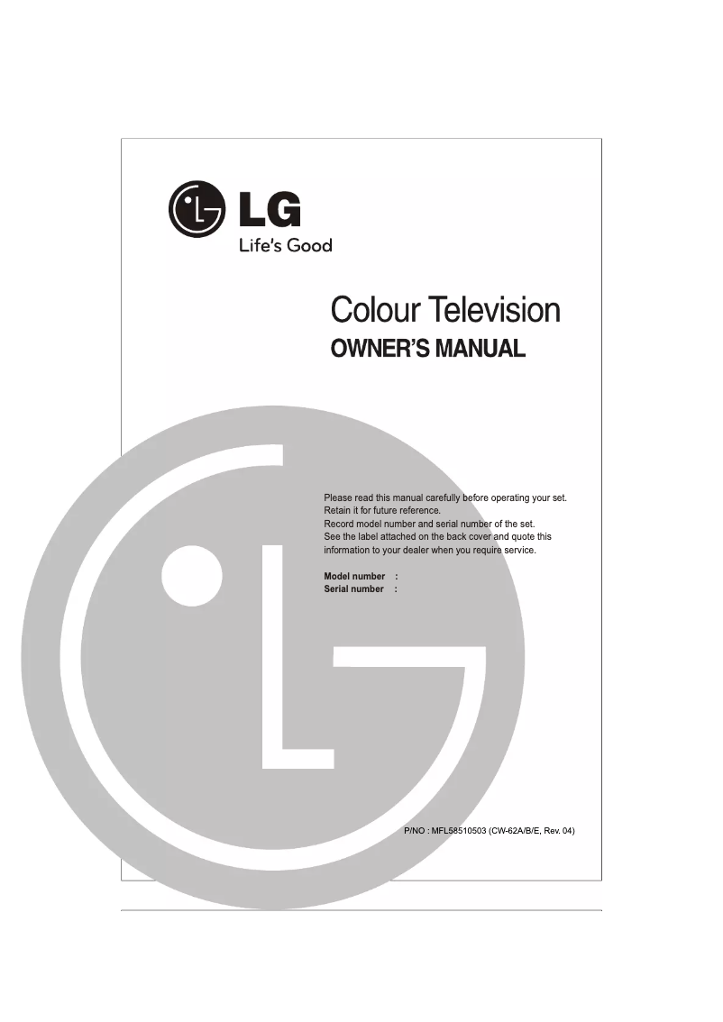 Page 1 de la notice Manuel utilisateur LG 21FU3RLX