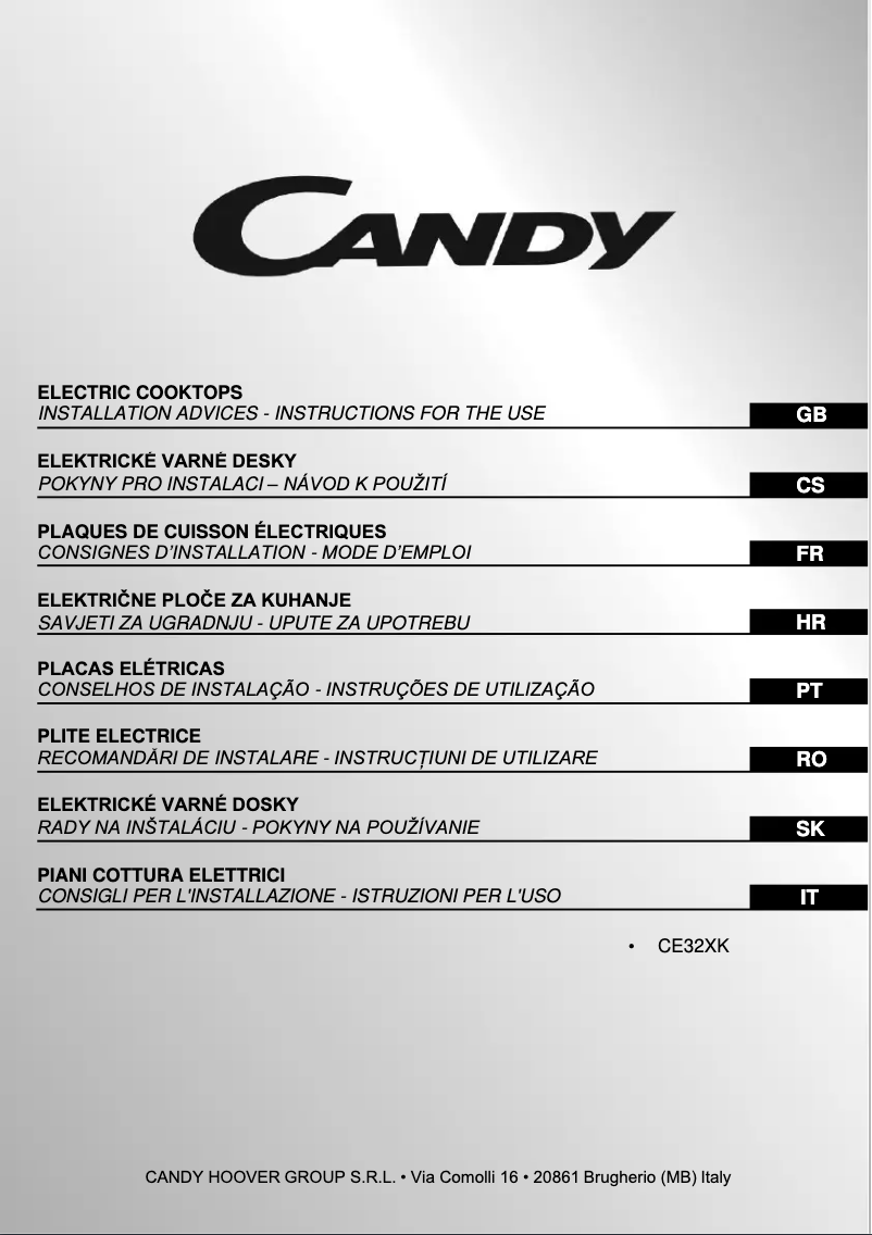 Page n°1 - Manuel utilisateur Candy CE32XK