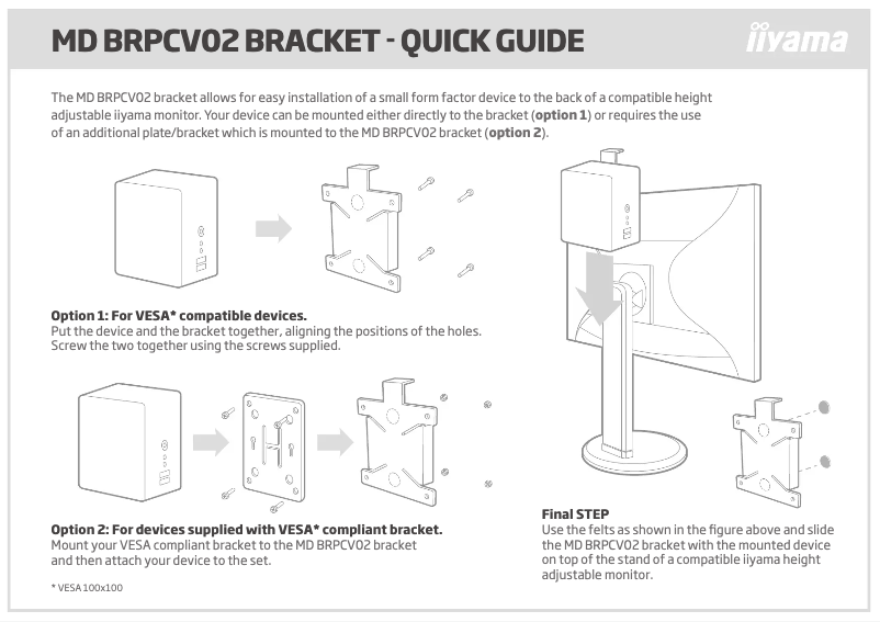 Página 1 del manual Manual de usuario Iiyama MD BRPCV03