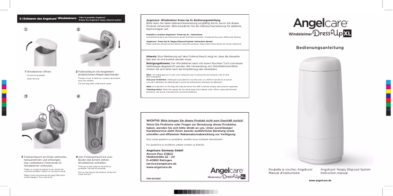 Image de la première page du manuel de l'appareil Dress Up XL