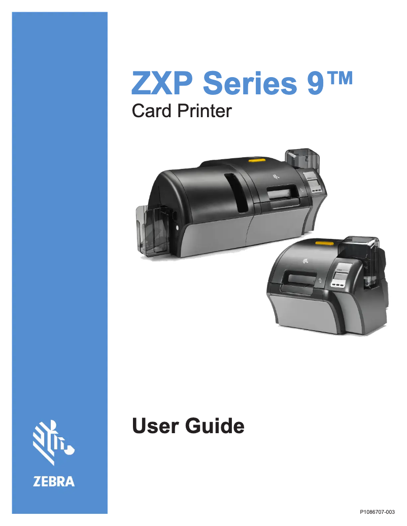 Page 1 de la notice Manuel utilisateur Zebra ZXP Series 9
