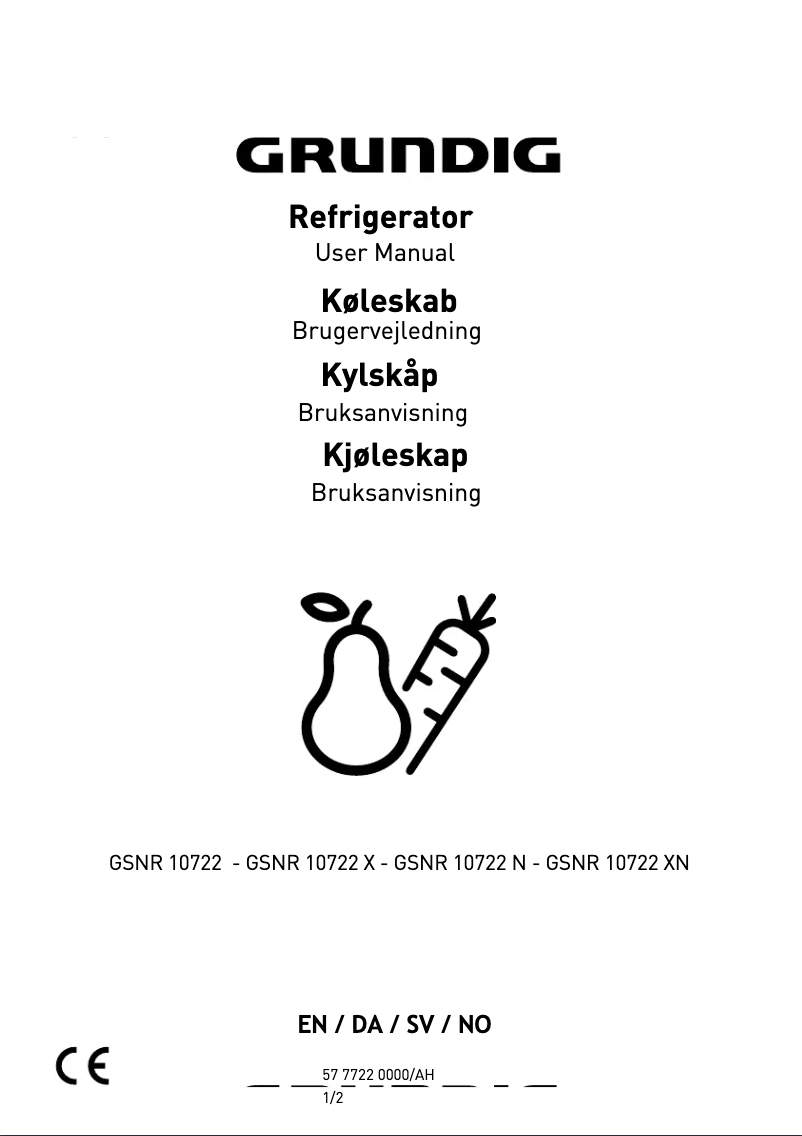 Image de la première page du manuel de l'appareil GSNR 10722 XN