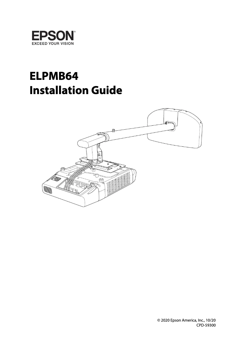 Page 1 de la notice Guide d'installation Epson EB-L210SF