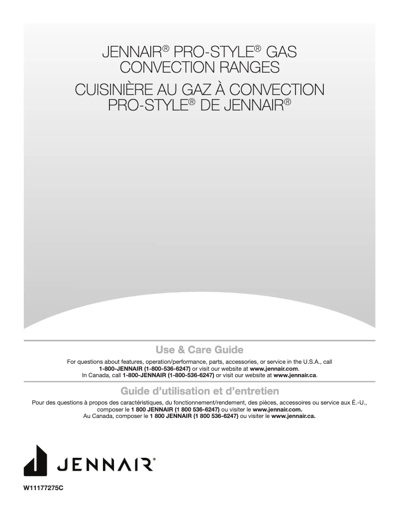 Page 1 de la notice Manuel d'utilisation et d'entretien JennAir JGRP430HL