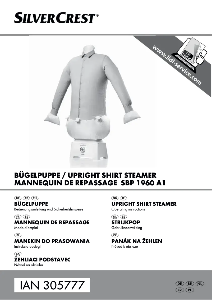 Page 1 de la notice Manuel utilisateur SilverCrest SBP 1960 A1