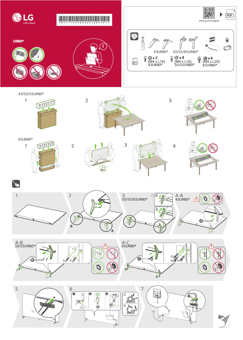 Page n°1 - Manuel utilisateur LG 50UR80006LJ