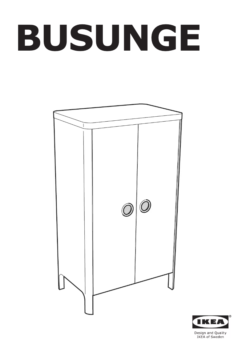 Page 1 de la notice Instructions / montage Ikea BUSUNGE