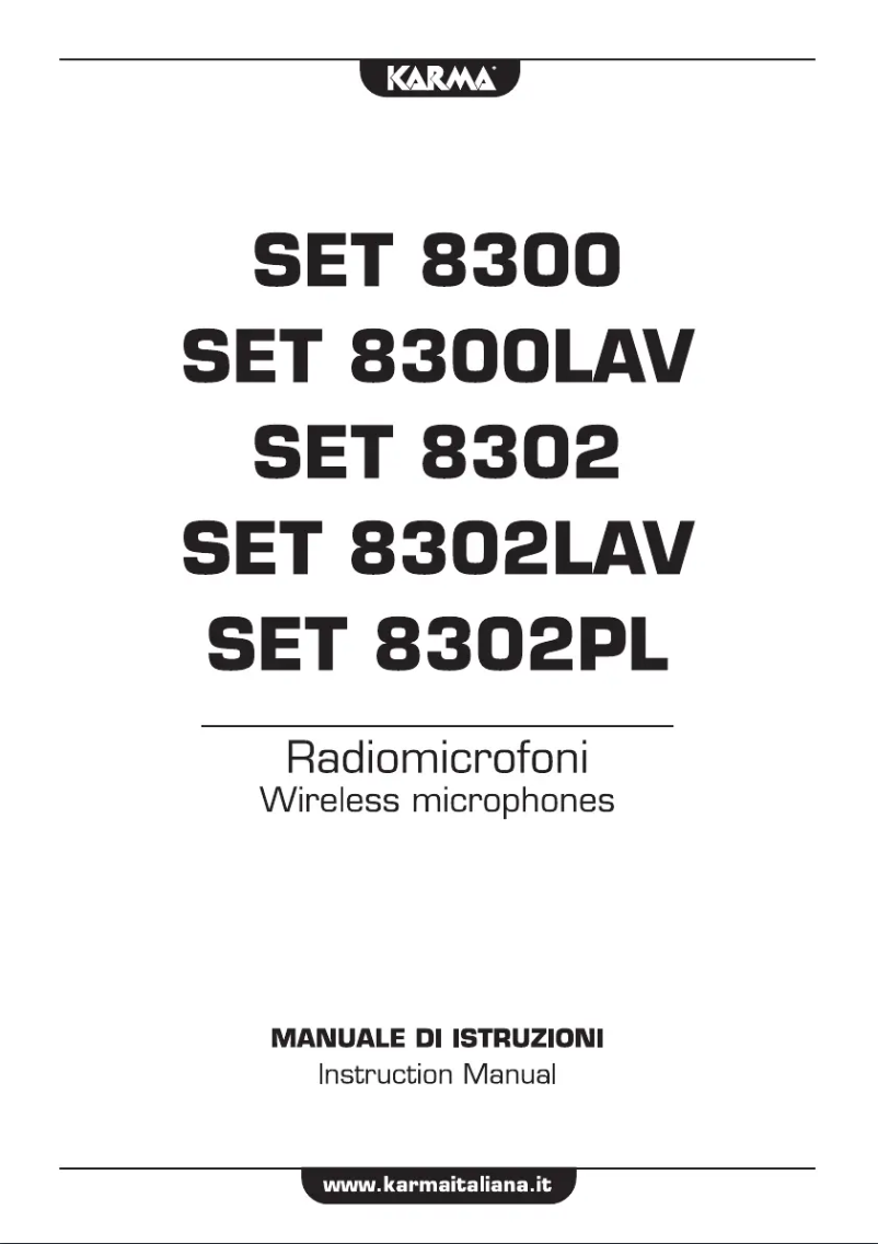 Page 1 de la notice Manuel utilisateur Karma SET 8302LAV