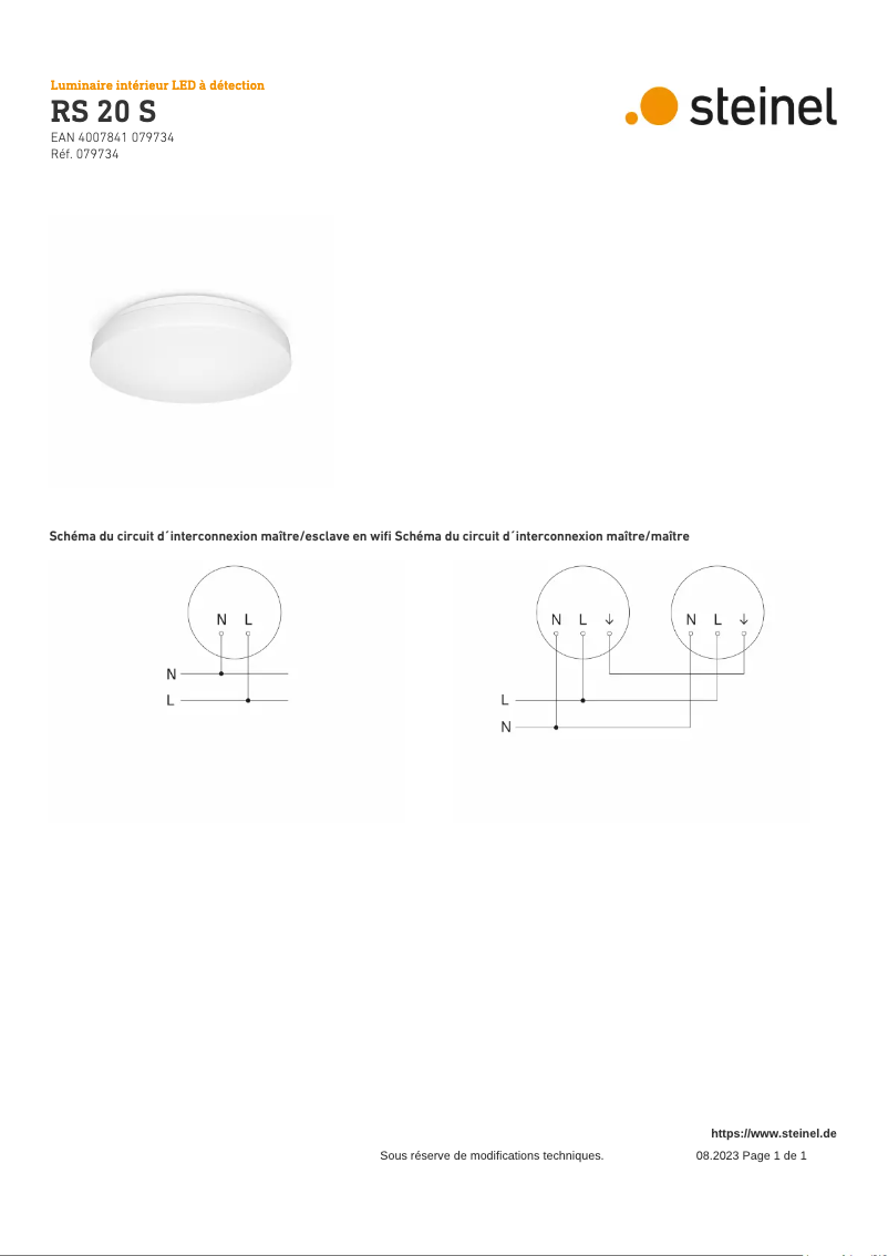 Image de la première page du manuel de l'appareil RS 20 S