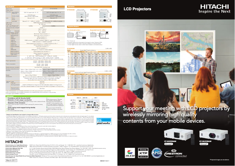 Image de la première page du manuel de l'appareil CP-WU5506