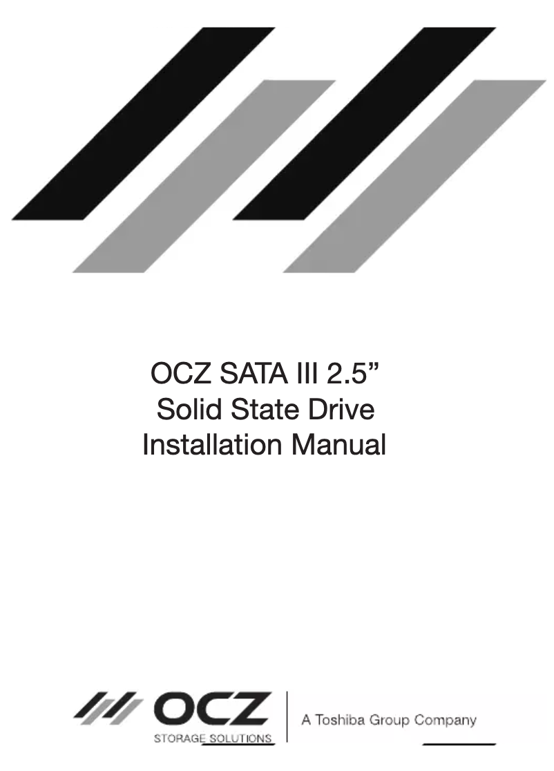 Page 1 de la notice Manuel utilisateur OCZ Vertex 2 SATA II 2.5
