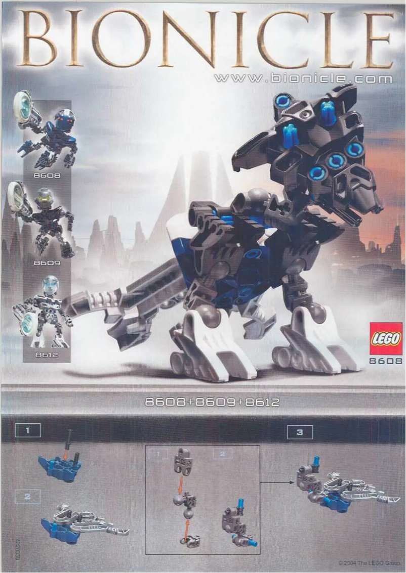 Page n°1 - Manuel utilisateur Lego Bionicle Matoran 8608/8611