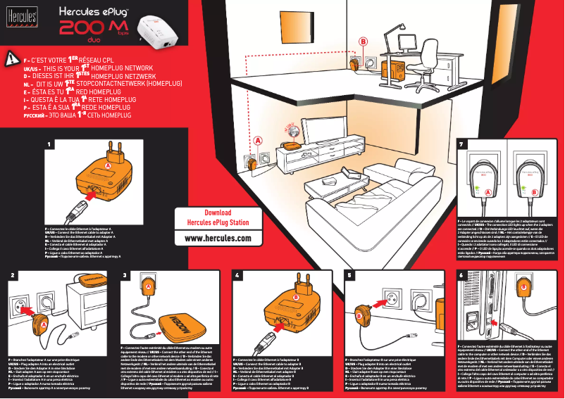 Page 1 de la notice Manuel utilisateur Thrustmaster ePlug 200 Duo