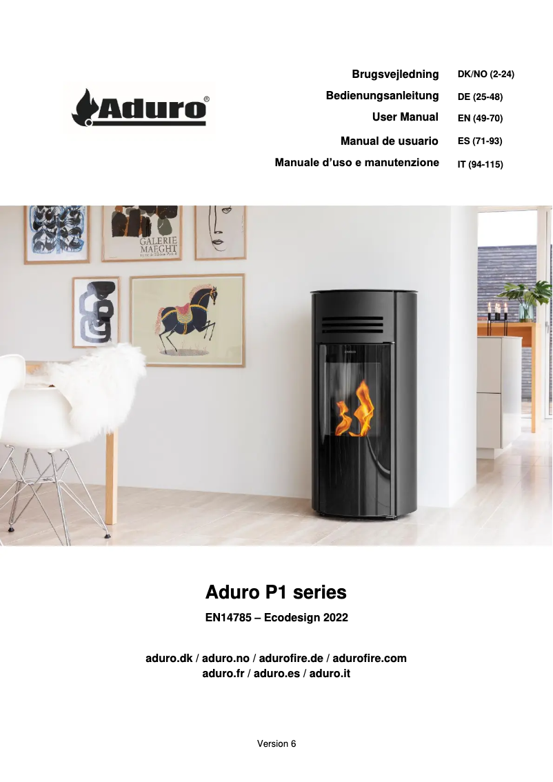 Image de la première page du manuel de l'appareil P1 seri