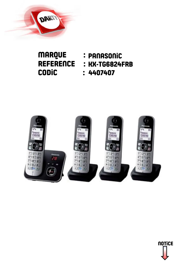 Imagen de la primera página del manual del dispositivo KX-TG8051