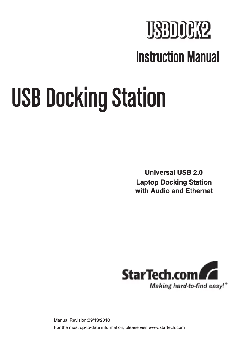 Image de la première page du manuel de l'appareil USBDOCK2