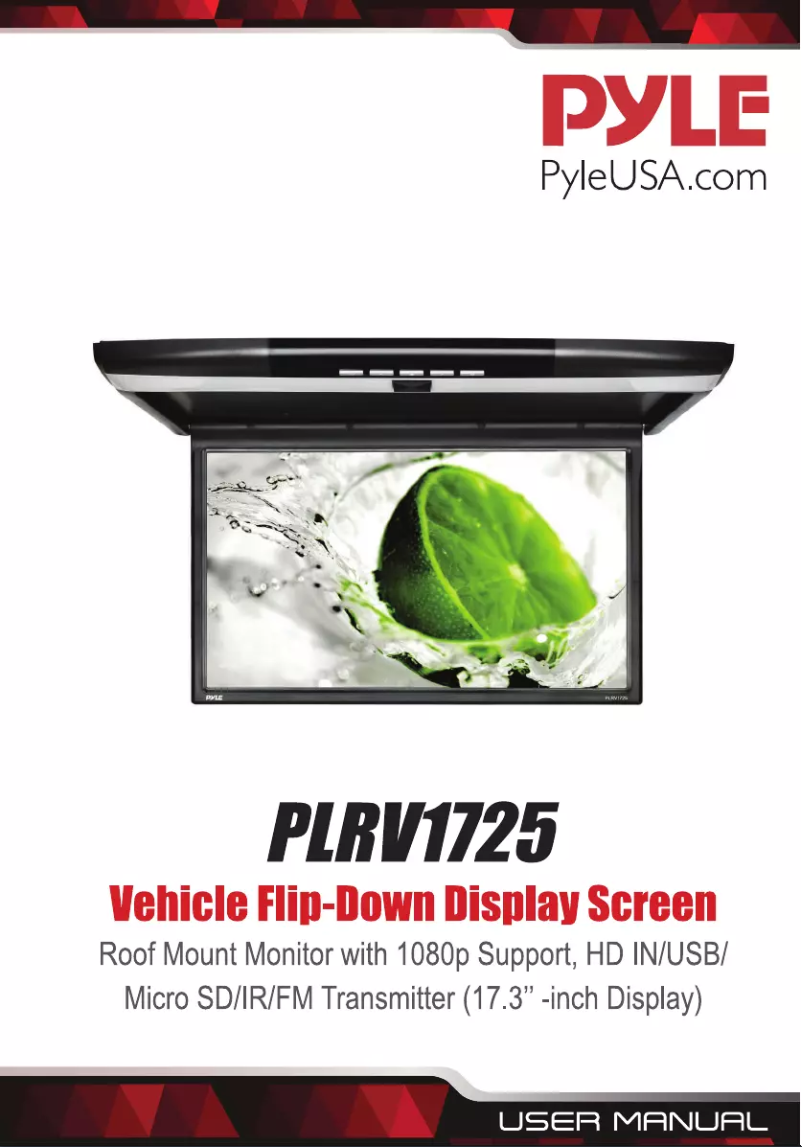Page n°1 - Manuel utilisateur Pyle PLRV1725