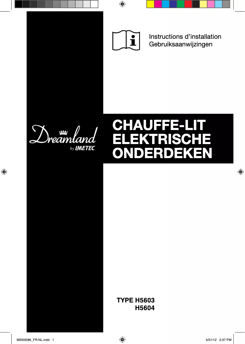 Page 1 de la notice Manuel utilisateur Dreamland H5603