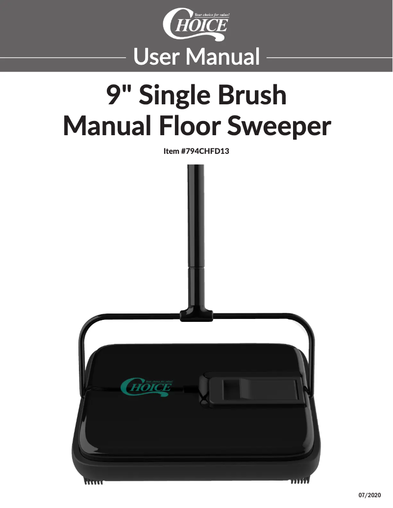 Page 1 de la notice Manuel utilisateur Choice 794CHFD1307