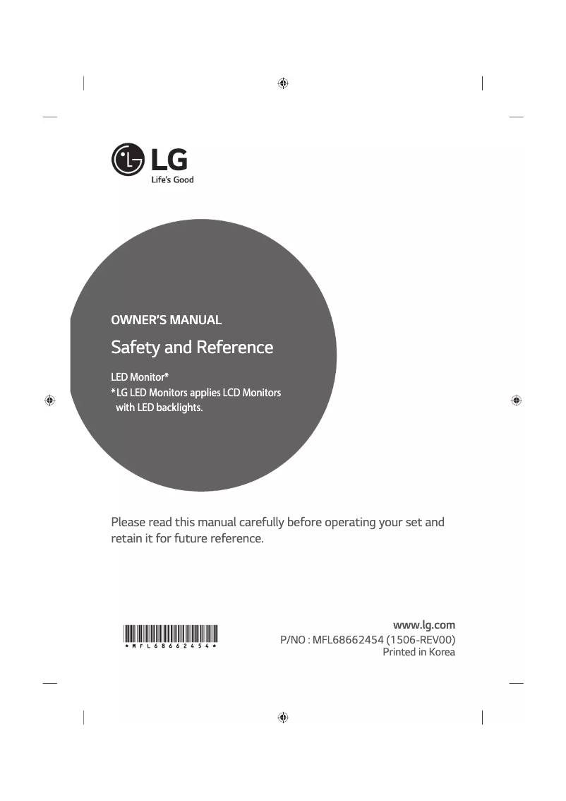 Page n°1 - Manuel utilisateur LG 32LF580N