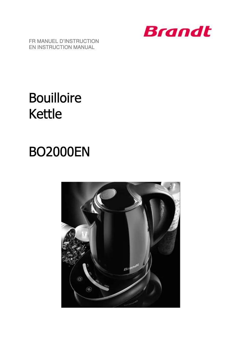 Image de la première page du manuel de l'appareil BO2000EN