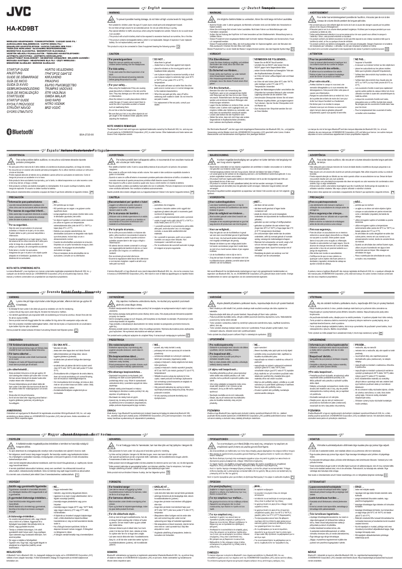 Page 1 de la notice Manuel utilisateur JVC HA-KD9BT