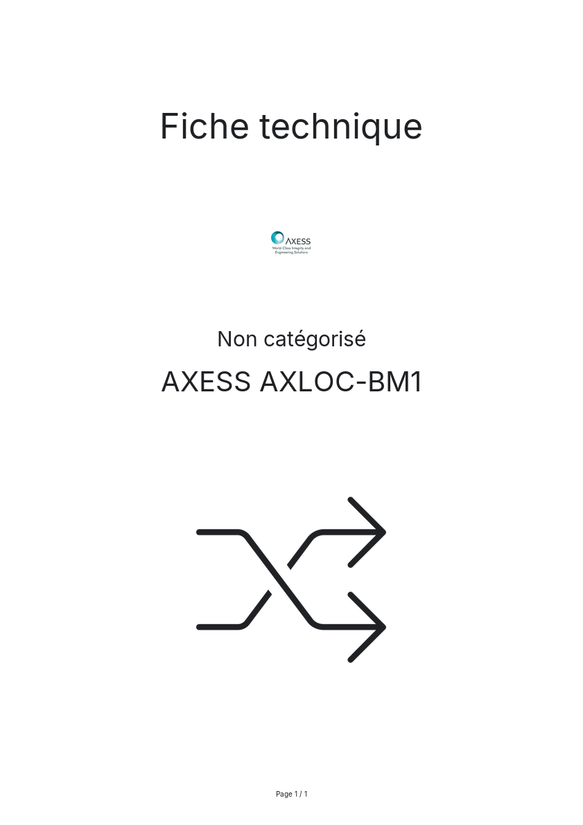 Page n°1 - Fiche technique AXESS AXLOC-BM1