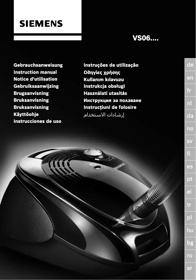 Page 1 de la notice Manuel utilisateur Siemens VS06G2530