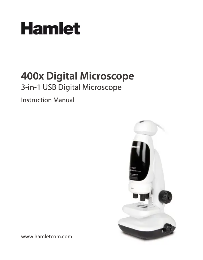 Page n°1 - Manuel utilisateur Hamlet XMICROU400