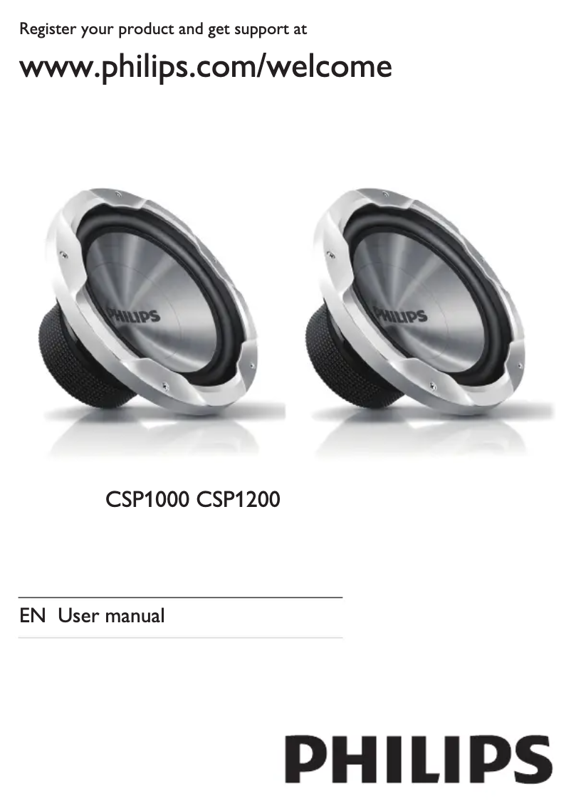 Image de la première page du manuel de l'appareil CSP1000