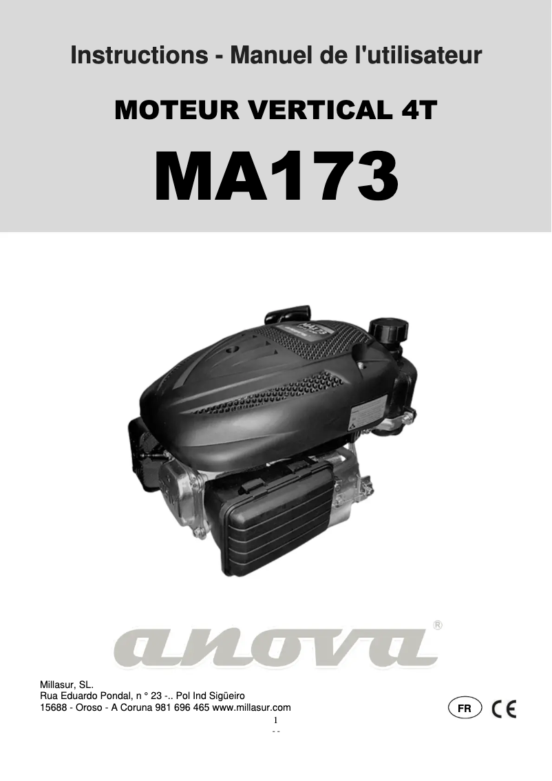 Página 1 del manual Manual de usuario Anova MA173