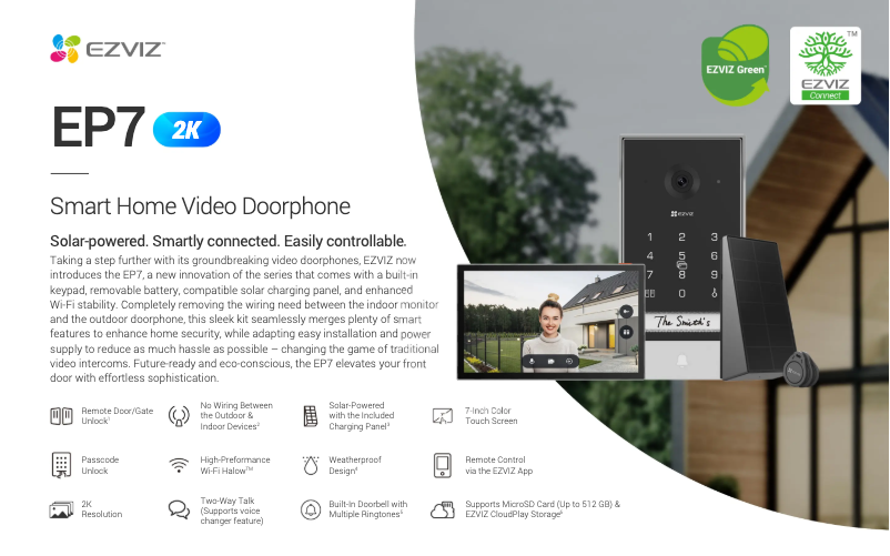 Page n°1 - Fiche technique EZVIZ EP7