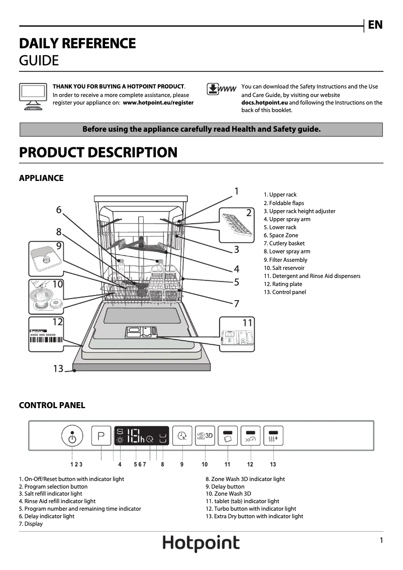 Image de la première page du manuel de l'appareil HIO 3T232 WG E UK