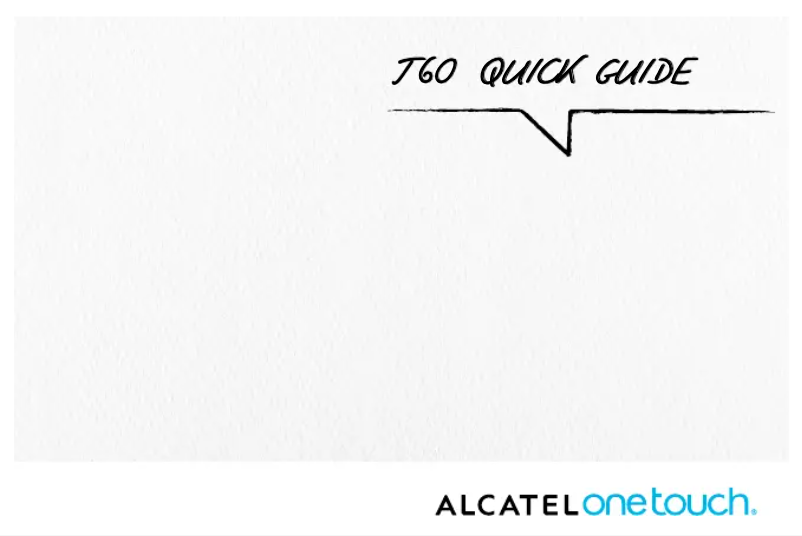 Image de la première page du manuel de l'appareil T60