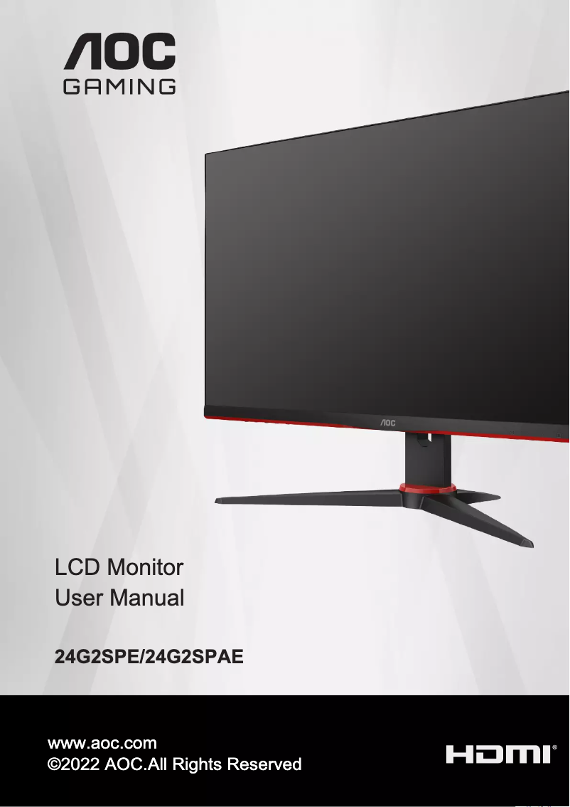 Image de la première page du manuel de l'appareil 24G2SPE