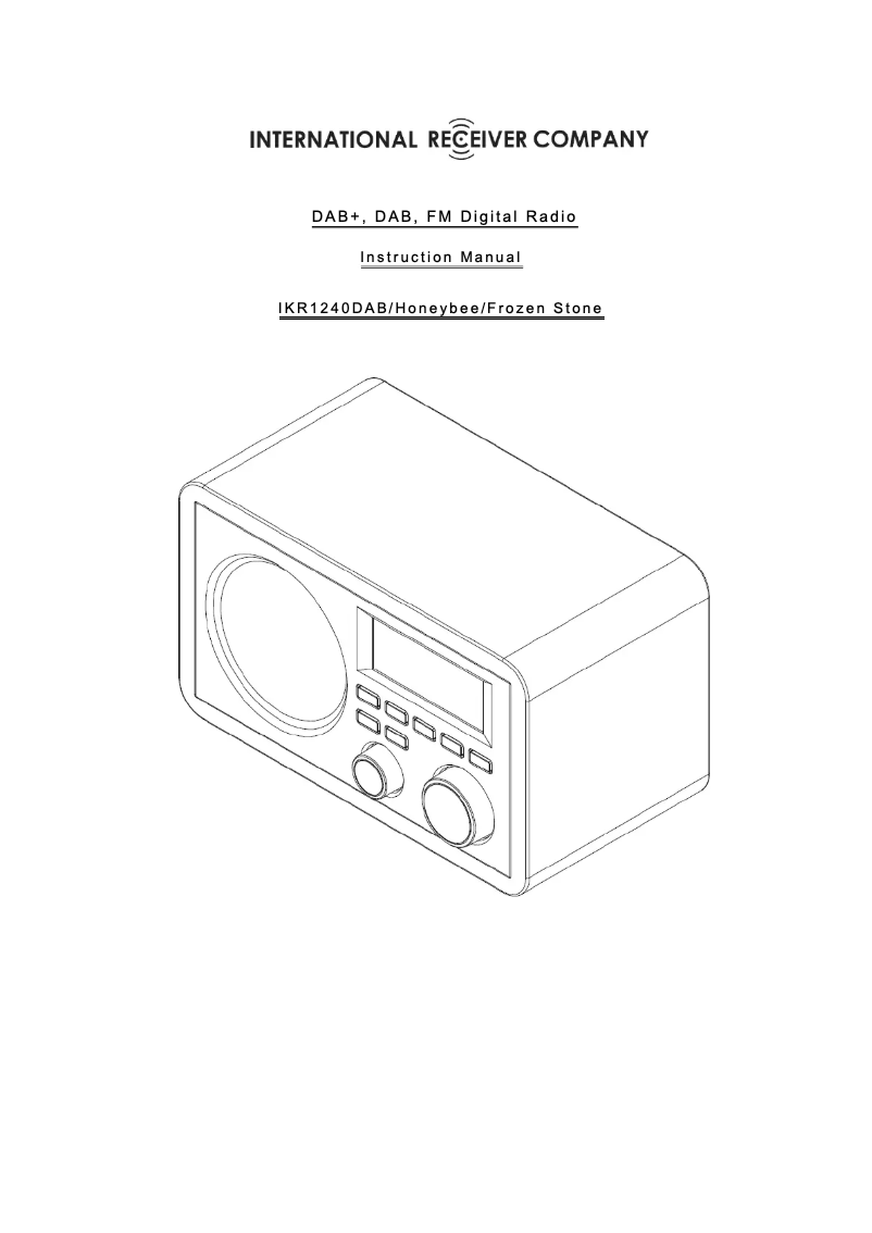 Página 1 del manual Manual de usuario IRC IKR1240DAB