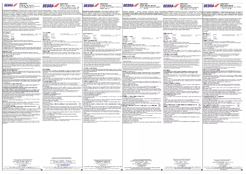 Page 1 de la notice Manuel utilisateur DEDRA DED7551