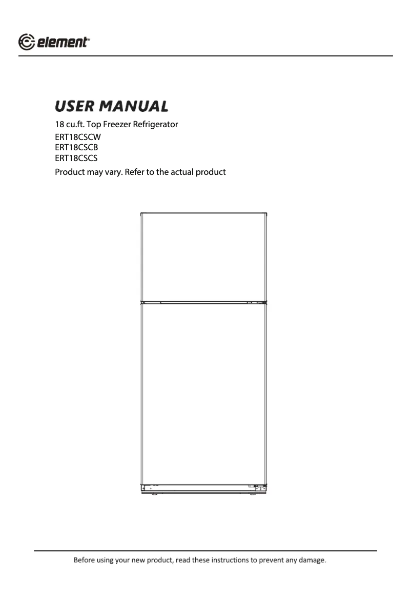Page 1 de la notice Manuel utilisateur Element ERT18CSCB