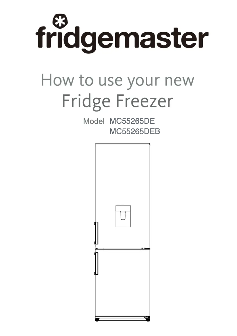 Page n°1 - Manuel utilisateur Fridgemaster MC55265EB
