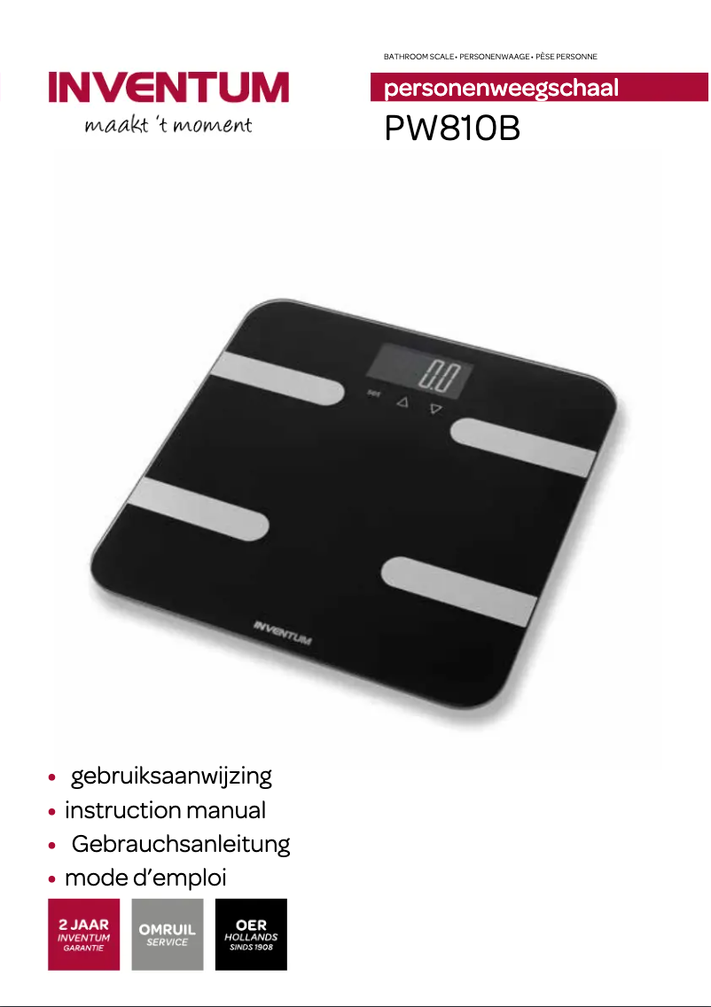 Page 1 de la notice Manuel utilisateur Inventum PW810B