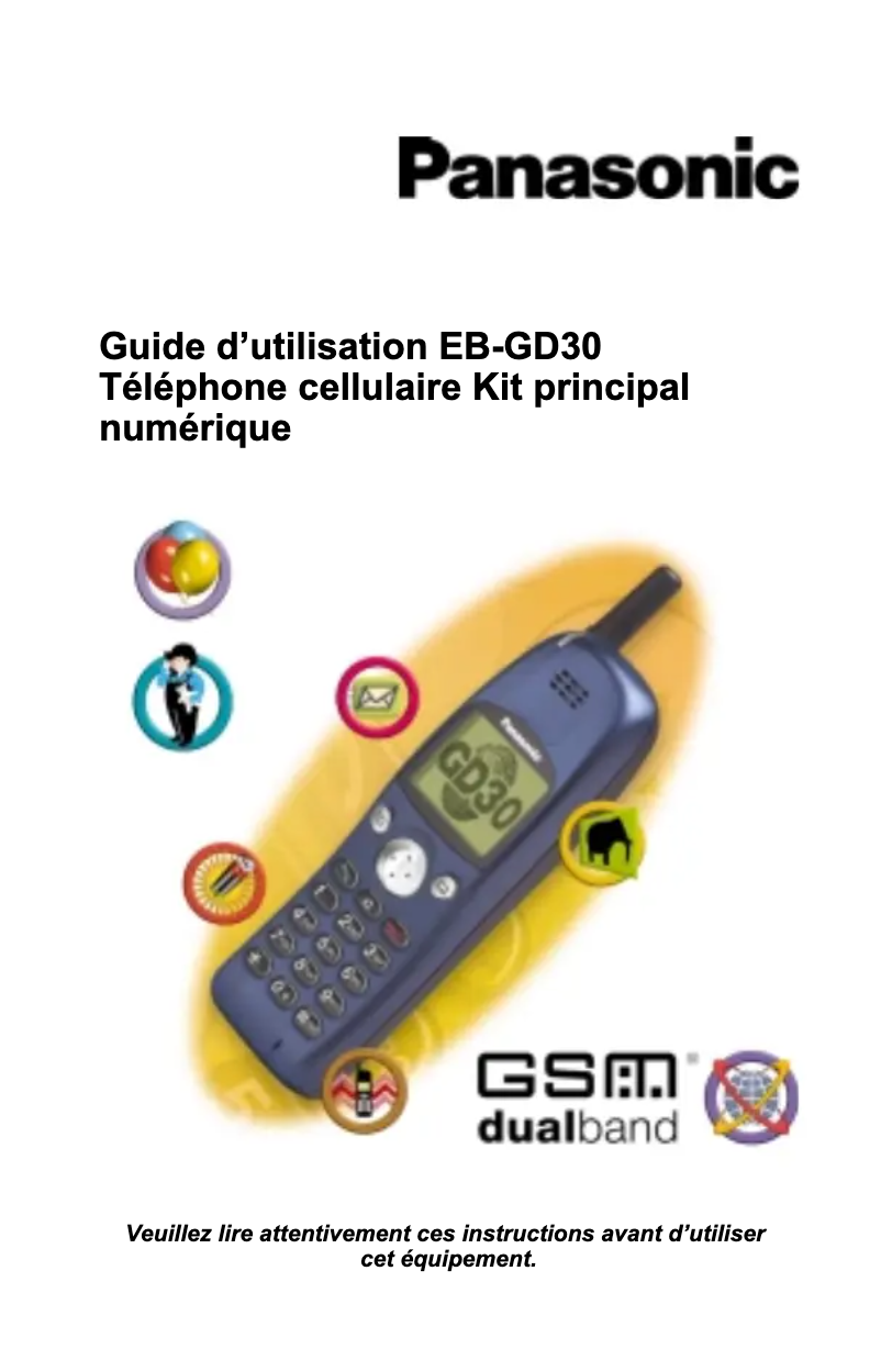 Page n°1 - Manuel utilisateur Panasonic GD30