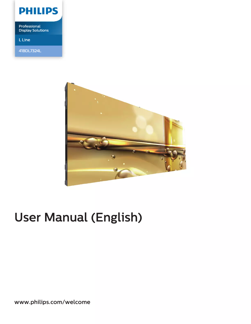 Page n°1 - Manuel utilisateur Philips 41BDL7324L