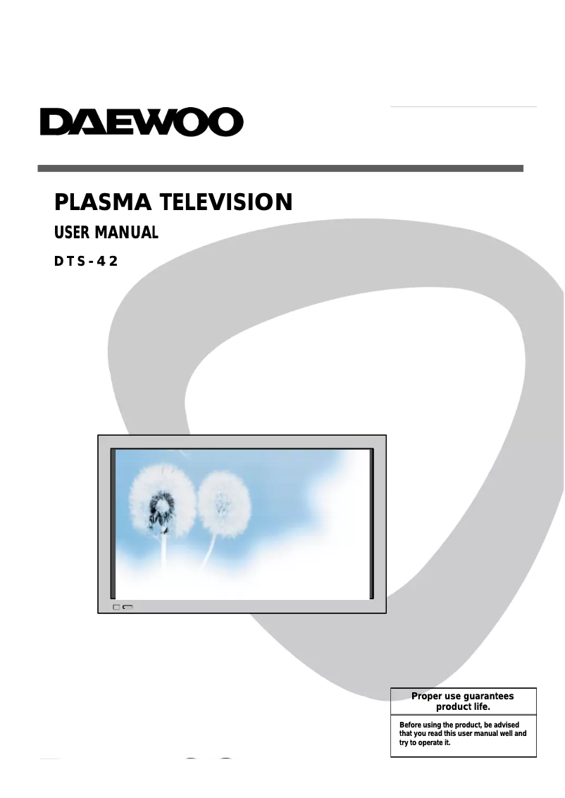 Page 1 de la notice Manuel utilisateur Daewoo DTS-42